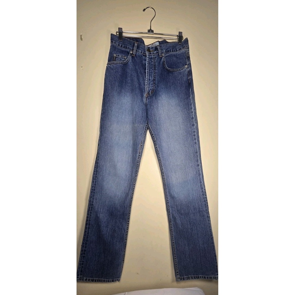 Armani Ladies Jeans Size 31x 31 Indigo Blue Straight Leg Bootcut